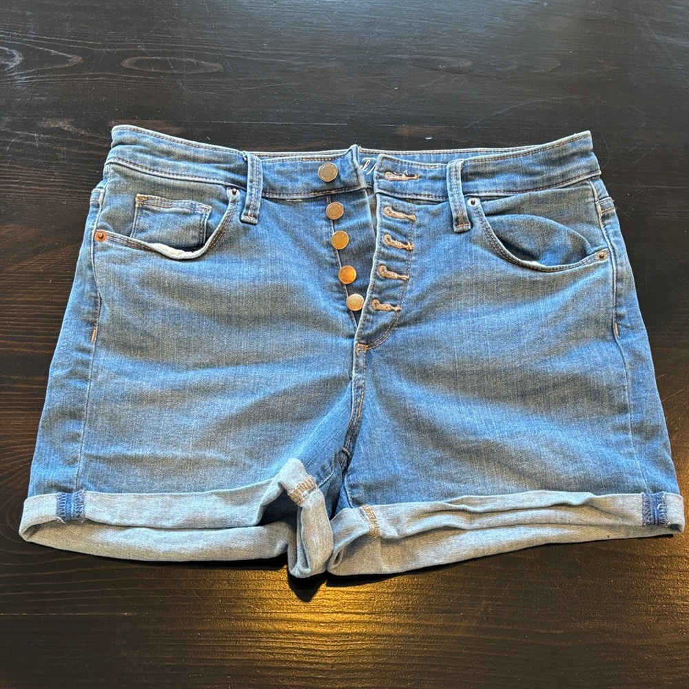 Universal Thread Blue Jean Shorts with Button Detail